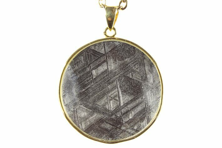 Etched Muonionalusta Meteorite Pendant #255433